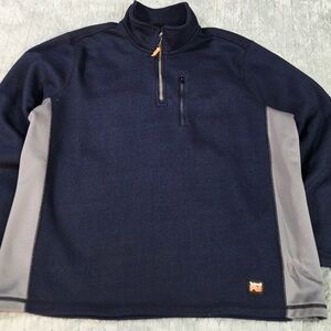 Timberland Navy and Orange Fleece Pullover